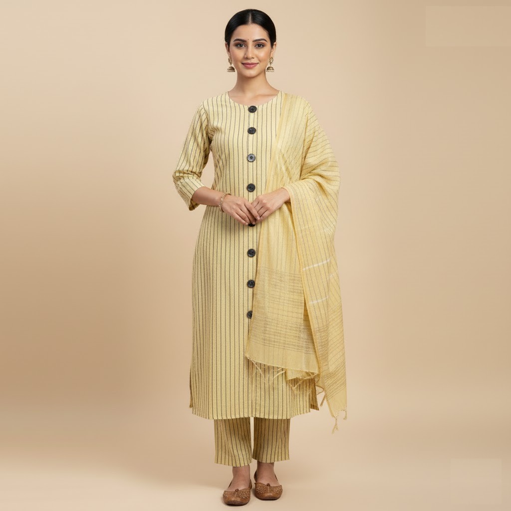 pure jaipuri cotton fabric kurti set 